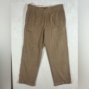 Brooks Brothers Elliot 36W 30L Heavy Cotton Corduroy Structured Brown Chinos